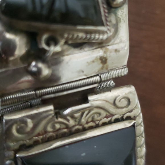 vintage Sterling Silver Stone Bracelet - Picture 8 of 16